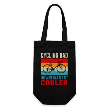 Cycling Dad Bike Rider Gift - Gift Bag for Bottles - black - Front