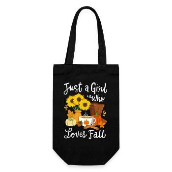 Herbst Herbstsaison - Geschenkbeutel für Flaschen - Schwarz - Vorne