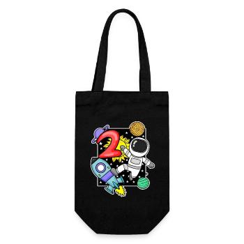 2 ans astronaute garçon 2 anniversaire cadeau - Sac à bouteille - noir - Devant