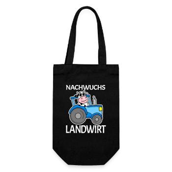 Nachwuchs Landwirt Traktor Geschenk - Geschenkbeutel für Flaschen - Schwarz - Vorne