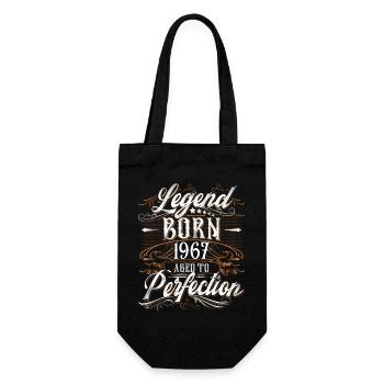 1967 Legend Year of construction Year of birth Year of birth - Gift Bag for Bottles - black - Front