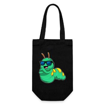 Raupe Sonnenbrille - Geschenkbeutel für Flaschen - Schwarz - Vorne