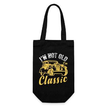 Citation de voiture drôle pour les amateurs de voitures im pas vieux im classe - Sac à bouteille - noir - Devant