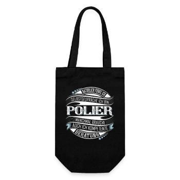 Polier - Geschenkbeutel für Flaschen - Schwarz - Vorne