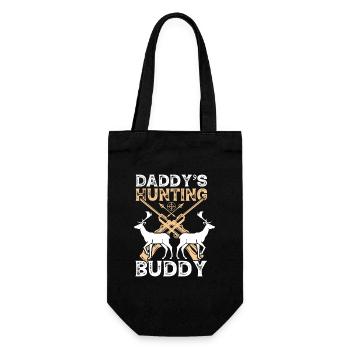 Drôle de citation de chasse Papas Copain de chasse - Sac à bouteille - noir - Devant