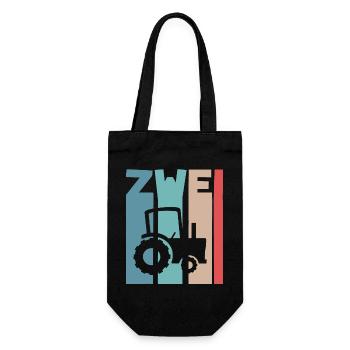 2. Jahre Kinder Traktor - Geschenkbeutel für Flaschen - Schwarz - Vorne