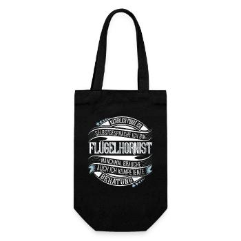 Flügelhornist - Geschenkbeutel für Flaschen - Schwarz - Vorne