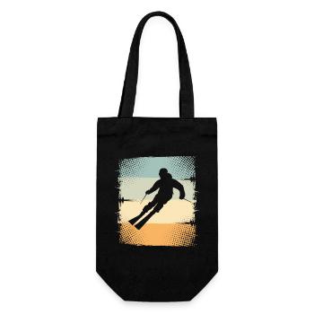 Ski - Geschenkbeutel für Flaschen - Schwarz - Vorne