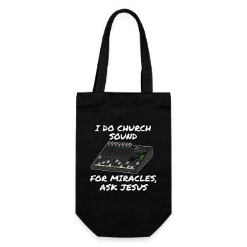 I Do Church Sound For Miracles Ask Jesus - Gift Bag for Bottles - black - Front