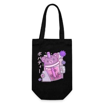 Bear Boba Tea Anime Kawaii - Geschenkbeutel für Flaschen - Schwarz - Vorne