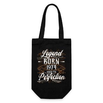 1974 Legend Year of construction Year of birth Year - Gift Bag for Bottles - black - Front