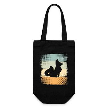 Fuchs - Geschenkbeutel für Flaschen - Schwarz - Vorne