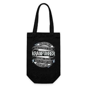 Kranführer - Geschenkbeutel für Flaschen - Schwarz - Vorne