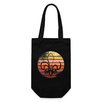 Pfadfinder Gruppe Pfadfinderlager - Geschenkbeutel für Flaschen - Schwarz - Vorne