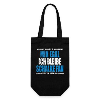 Mir Egal ich bleibe Schalke Fan Vintage - Geschenkbeutel für Flaschen - Schwarz - Vorne