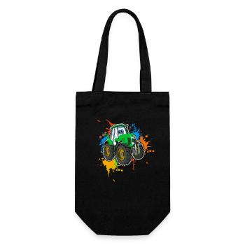 Traktor - Geschenkbeutel für Flaschen - Schwarz - Vorne