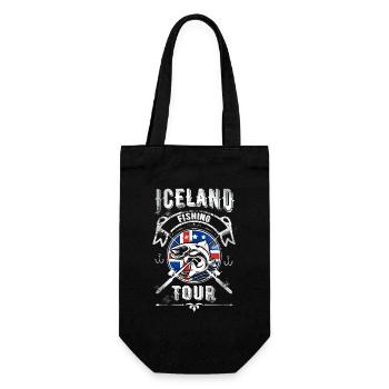 Iceland Fishing Fishing Tour - Gift Bag for Bottles - black - Front