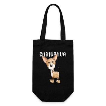 Happy Chihuahua Dog - Gift Bag for Bottles - black - Front
