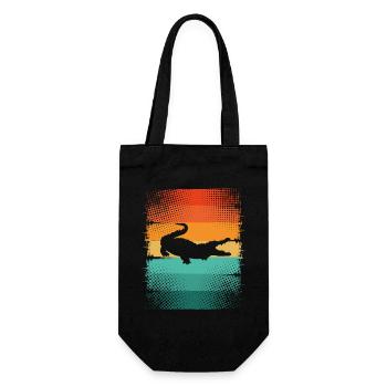 Alligator - Geschenkbeutel für Flaschen - Schwarz - Vorne
