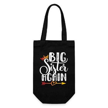 Big sister gift Big Sister Again - Gift Bag for Bottles - black - Front