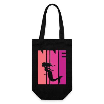 Mermaid 9 years children 9th birthday - Gift Bag for Bottles - black - Front