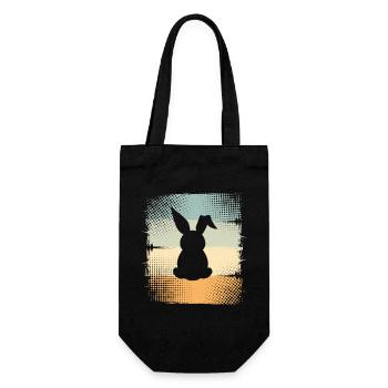 Rabbit - Gift Bag for Bottles - black - Front