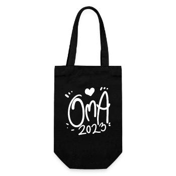 Oma 2023 - Werdende Oma 2023 - Geschenkbeutel für Flaschen - Schwarz - Vorne