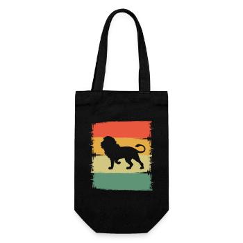 Lion - Gift Bag for Bottles - black - Front