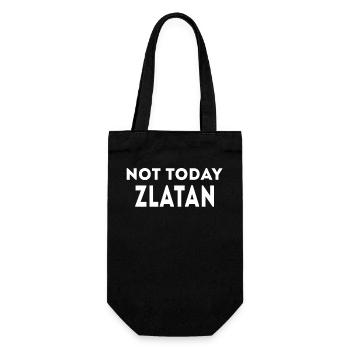 Not today Zlatan Funny Slogan - Gift Bag for Bottles - black - Front