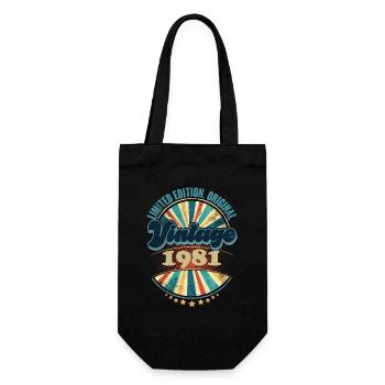 Année de naissance 1981 Anniversaire Vintage - Sac à bouteille - noir - Devant