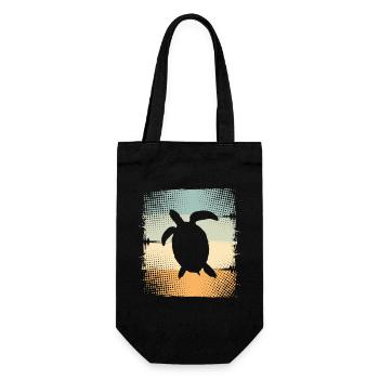 Turtle - Gift Bag for Bottles - black - Front