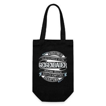 Geigenbauer - Geschenkbeutel für Flaschen - Schwarz - Vorne
