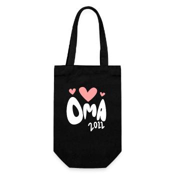 Oma 2022 - Werdende Oma 2022 - Geschenkbeutel für Flaschen - Schwarz - Vorne