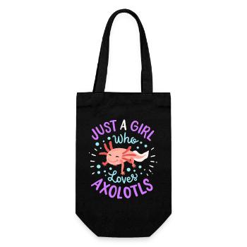 Axolotl Axolotl-Liebhaber Kawaii - Geschenkbeutel für Flaschen - Schwarz - Vorne