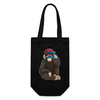 Affe Sonnenbrille - Geschenkbeutel für Flaschen - Schwarz - Vorne