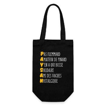 Paysan - Humour Agriculteur - Cadeau drôle Paysan - Sac à bouteille - noir - Devant