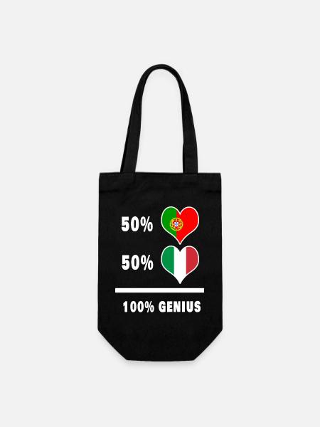 Italie et Portugal ingénieux / cadeau - Sac à bouteille - noir