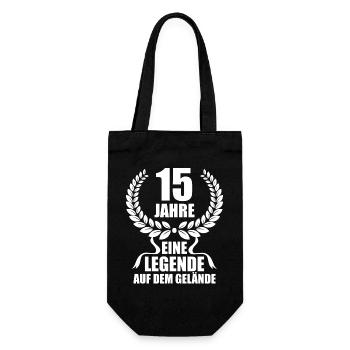 15 Jahre Im Dienst Dienstjubiläum Legende Arbeit - Geschenkbeutel für Flaschen - Schwarz - Vorne