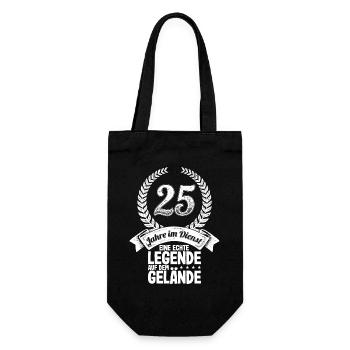 25 Jahre Im Dienst Dienstjubiläum Firmenjubiläum - Geschenkbeutel für Flaschen - Schwarz - Vorne
