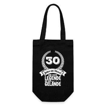 30 Jahre Im Dienst Dienstjubiläum Firmenjubiläum - Geschenkbeutel für Flaschen - Schwarz - Vorne