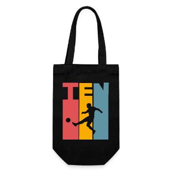 Football 10 years children's birthday party - Gift Bag for Bottles - black - Front