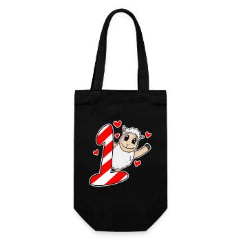 Ich bin 1 - 1. Geburtstag - Geschenkbeutel für Flaschen - Schwarz - Vorne