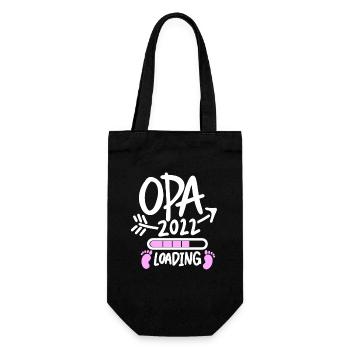 Opa 2022 Loading - Opa werden - Bald Opa - Geschenkbeutel für Flaschen - Schwarz - Vorne
