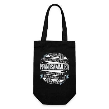 Pfandsammler - Geschenkbeutel für Flaschen - Schwarz - Vorne