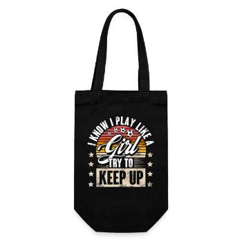 Soccer footballer Soccer player - Gift Bag for Bottles - black - Front