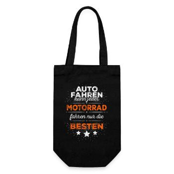 Motorrad Fahren Nur Die Besten Motorradfahrer Bike - Geschenkbeutel für Flaschen - Schwarz - Vorne