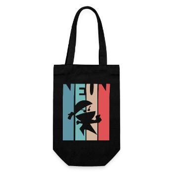 9 Jahre Ninja 9. Geburtstag - Geschenkbeutel für Flaschen - Schwarz - Vorne