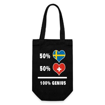 Suède et Suisse Génie / Cadeau - Sac à bouteille - noir - Devant