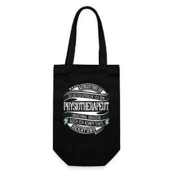 Physiotherapeut - Geschenkbeutel für Flaschen - Schwarz - Vorne
