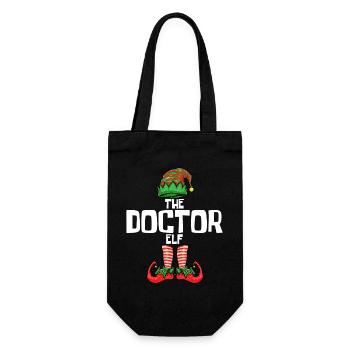 Weihnachten Doktor Elf - Geschenkbeutel für Flaschen - Schwarz - Vorne